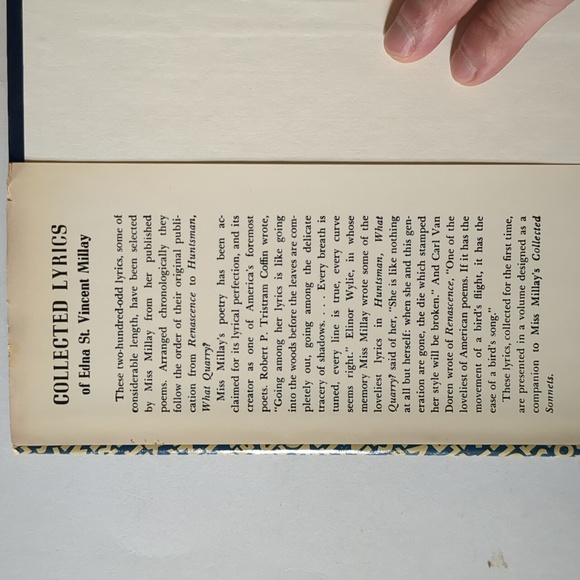 Collected Lyrics of Edna St. Vincent Millay - 1939 - Picture 4 of 12
